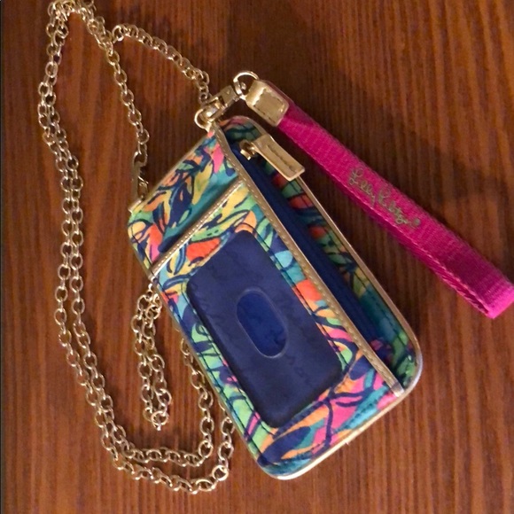 Lilly Pulitzer Handbags - Lilly Pulitzer Phone Clutch with Gold Chain